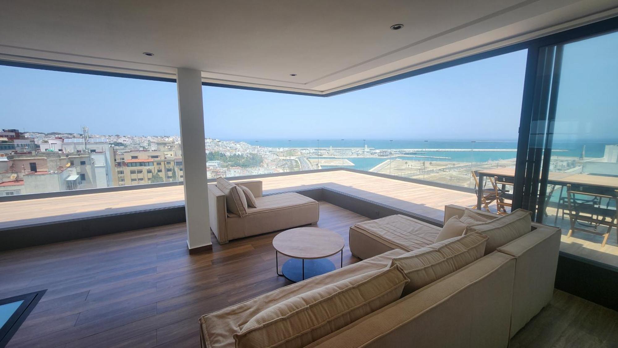 Magnifique Penthouse 160M2 Terrasse 90M2 Vue Mer Tanger Eksteriør billede
