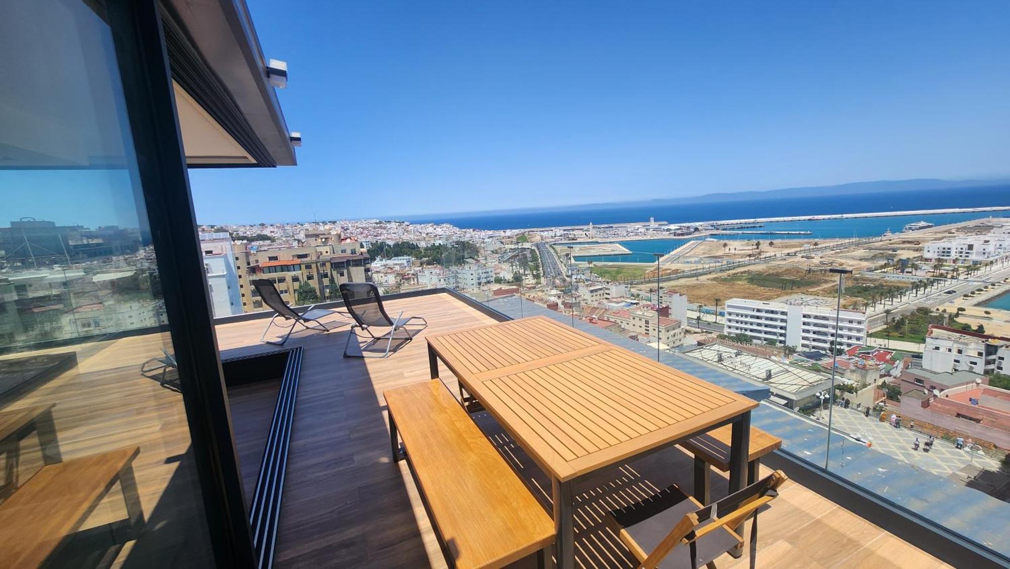 Magnifique Penthouse 160M2 Terrasse 90M2 Vue Mer Tanger Eksteriør billede