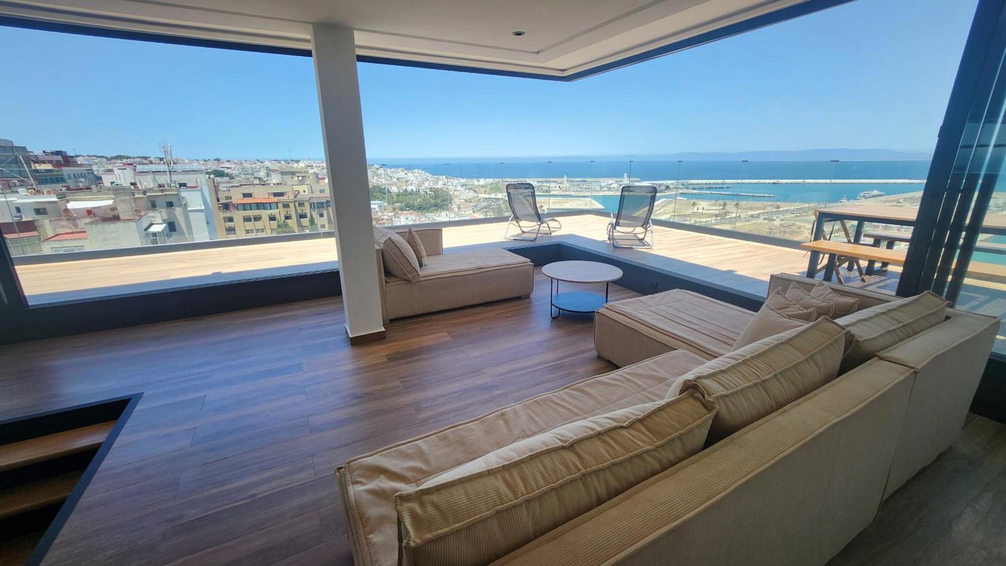 Magnifique Penthouse 160M2 Terrasse 90M2 Vue Mer Tanger Eksteriør billede